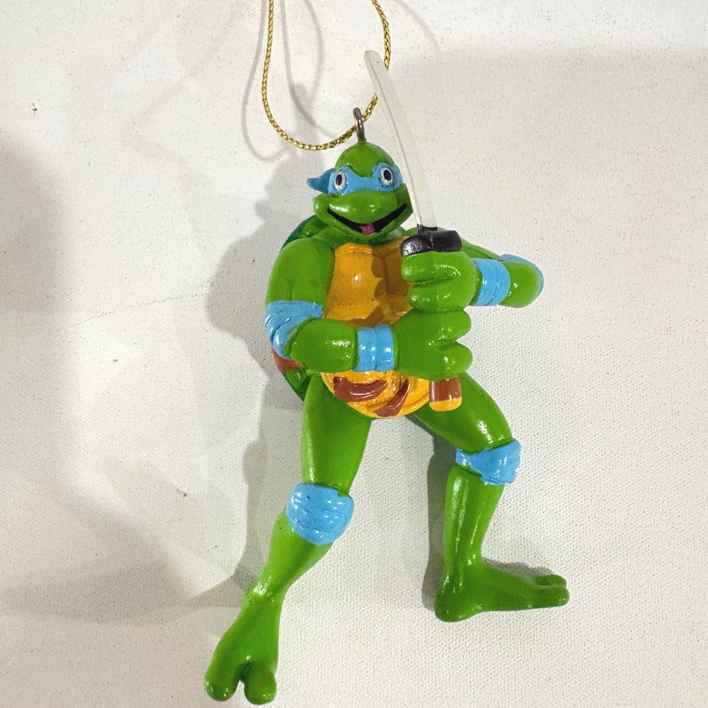 TMNT Leonardo Christmas Ornament 2013 Viacom Ninja Turtles Blue Mask Katana